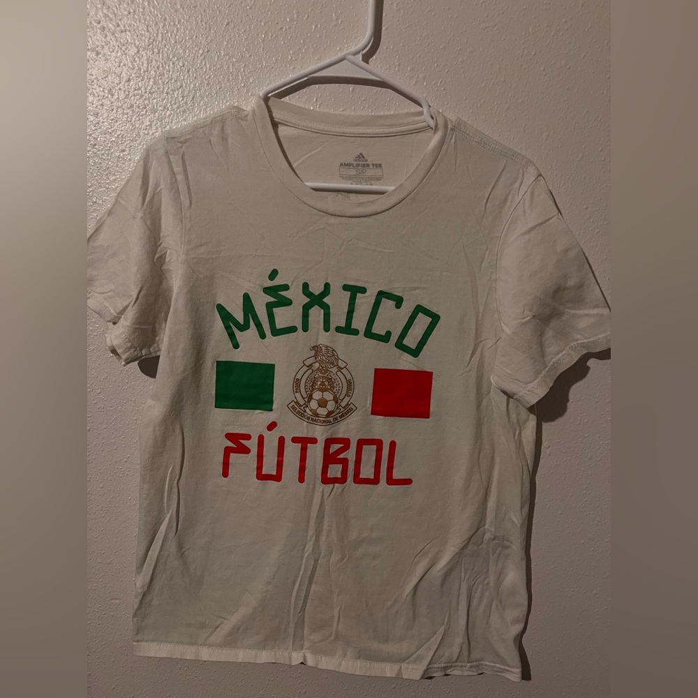 adidas White Mexico Fútbol Tshirt